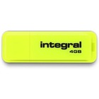Integral pami USB Neon 4GB USB 2.0 yellow